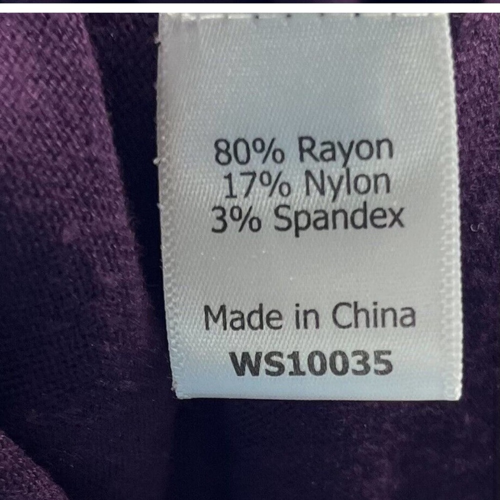 41 Hawthorn Stitch Fix Tamzen Bell Sleeve Boatneck Sweater Size S Dark Purple - Picture 6 of 10